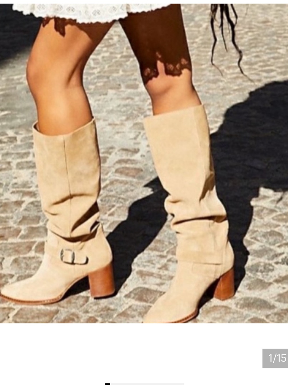 Free People Dahlia Boots in Beige